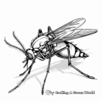 Tiny yet Mighty: Mosquito Coloring Pages 1