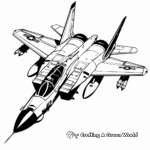 Top Gun Aircraft Silhouette Coloring Pages 1