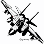 Top Gun Aircraft Silhouette Coloring Pages 3