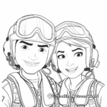 Top Gun Characters: Maverick and Goose Coloring Pages 1