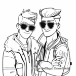 Top Gun Characters: Maverick and Goose Coloring Pages 3