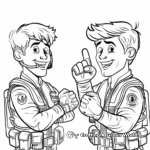 Top Gun Characters: Maverick and Goose Coloring Pages 4