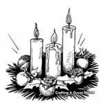 Traditional Advent Wreath Coloring Pages 1