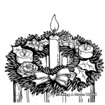 Traditional Advent Wreath Coloring Pages 2