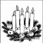 Traditional Advent Wreath Coloring Pages 3