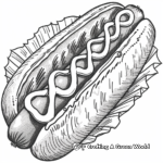 Traditional American Hot Dog Coloring Pages 2