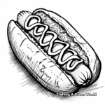 Traditional American Hot Dog Coloring Pages 3