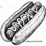 Traditional American Hot Dog Coloring Pages 4