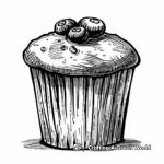 Traditional Blueberry Muffin Coloring Pages 1