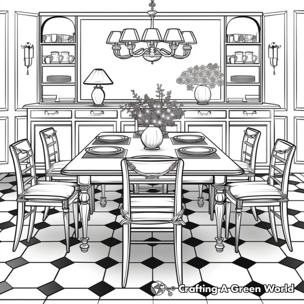 Interior Design Coloring Pages - Free & Printable!