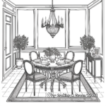 Traditional Dining Room Design Coloring Pages 3