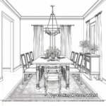 Traditional Dining Room Design Coloring Pages 4
