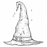 Traditional Halloween Witch Hat Coloring Pages 1