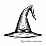 Traditional Halloween Witch Hat Coloring Pages 3