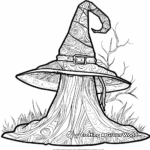 Traditional Halloween Witch Hat Coloring Pages 4