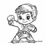 Traditional Karate Uniform 'Gi' Coloring Pages 1