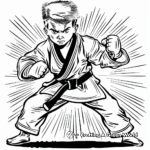 Traditional Karate Uniform 'Gi' Coloring Pages 2