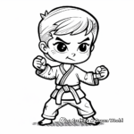 Traditional Karate Uniform 'Gi' Coloring Pages 3