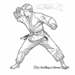 Traditional Karate Uniform 'Gi' Coloring Pages 4