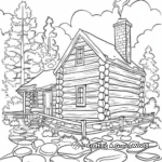 Traditional Log Cabin Coloring Pages 2