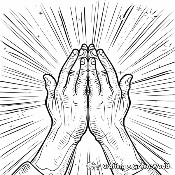 Traditional Praying Hands Coloring Pages 1