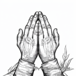 Traditional Praying Hands Coloring Pages 2