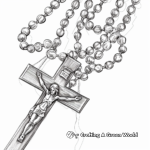 Traditional Rosary Beads Coloring Pages 2