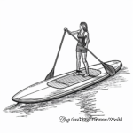Traditional Stand Up Paddleboard Coloring Pages 1