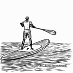 Traditional Stand Up Paddleboard Coloring Pages 2