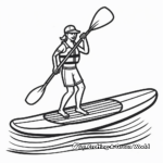 Traditional Stand Up Paddleboard Coloring Pages 3