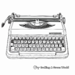 Traditional Typewriter Keyboard Coloring Pages 2