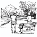 Tranquil Monday at the Park Coloring Pages 1