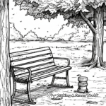 Tranquil Monday at the Park Coloring Pages 2