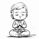 Tranquil Zen Karate Poses Coloring Pages 2