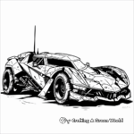 Transforming Batmobile Coloring Pages 2