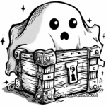 Trapped Ghost Treasure Chest Coloring Pages 1