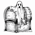 Trapped Ghost Treasure Chest Coloring Pages 3