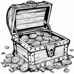 Treasure Chest Full of Gold Coins Coloring Pages 4