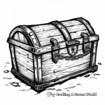 Treasure Chest with Pirate's Bounty Coloring Pages 2
