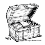 Treasure Chest with Pirate's Bounty Coloring Pages 4