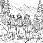 Trek through the Rocky Mountains: Lewis and Clark Coloring Pages 1