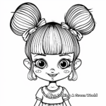 Trendy Two-Tone Hair Coloring Pages 1