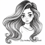 Trendy Two-Tone Hair Coloring Pages 2