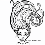 Trendy Two-Tone Hair Coloring Pages 3