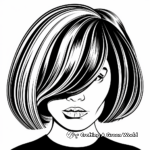 Trendy Two-Tone Hair Coloring Pages 4