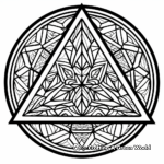 Triangular Symmetry Geometric Mandala Coloring Pages 1