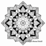 Triangular Symmetry Geometric Mandala Coloring Pages 3