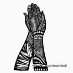Tribal Praying Hands Coloring Pages 1