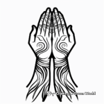 Tribal Praying Hands Coloring Pages 2