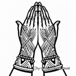 Tribal Praying Hands Coloring Pages 3